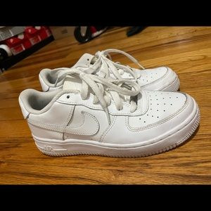 White Nike Air Force one Af1 size 4.5y